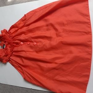 J. CREW ORANGE SLEEVELESS BLOUSE